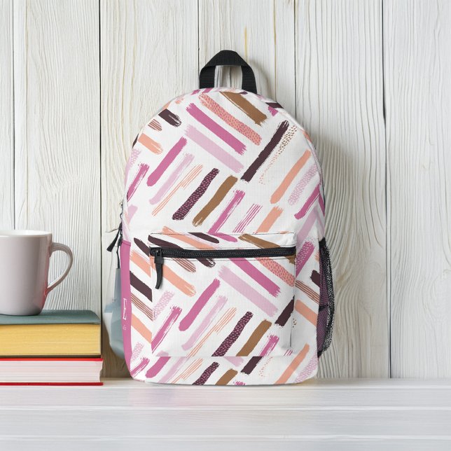 Paint Brush Strokes Personalized Printed Backpack (Creator Uploaded)