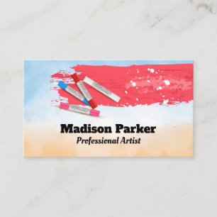 Paint Brushed Art Material Business Card