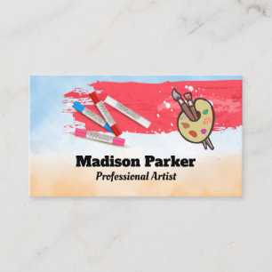 Paint Brushed   Art Material Creative Business Card