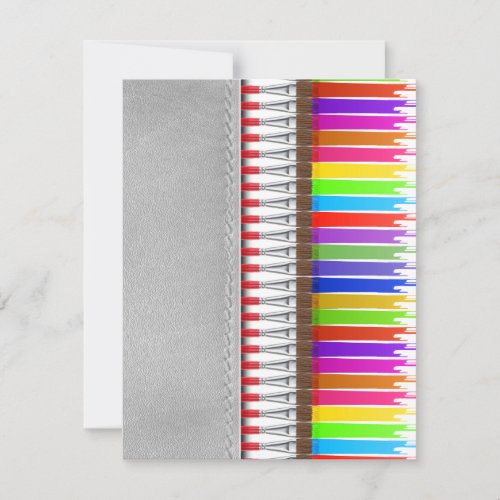 Paint Brushes Invitation