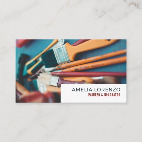 Paint Brushes Painter  Decorator Business Card