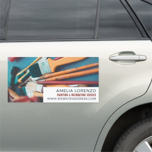 Paint Brushes, Painter & Decorator Car Magnet (In Situ)