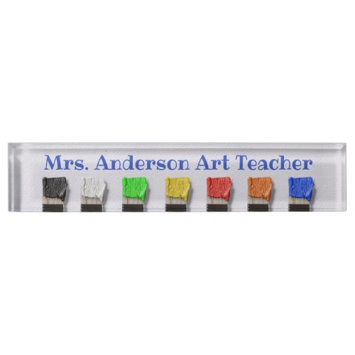 Paint Brushes Personalize Desk Name Plate