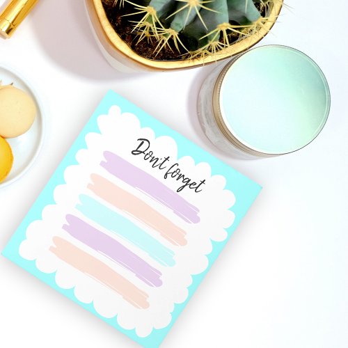 Paint Brushstrokes Dont Forget Color Changeable Notepad