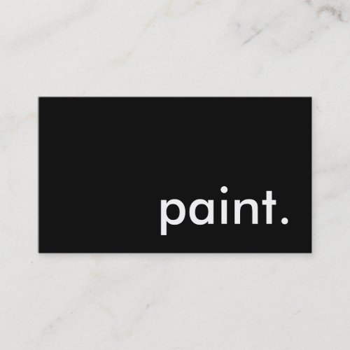 paint. business card templates