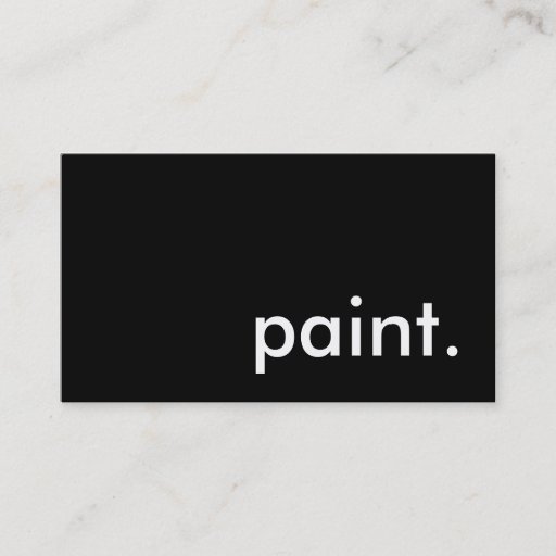 Customizable paint. business card templates