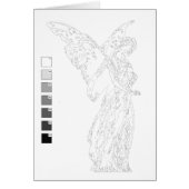 Paint by Numbers Card: Angel Statue (Front)