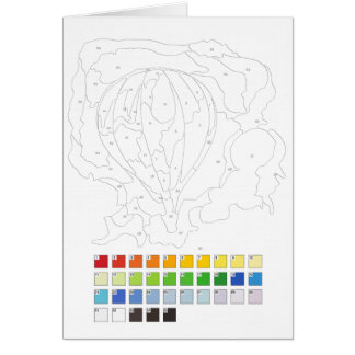 Paint by Numbers Card: Balloon Cards