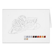 Paint by Numbers Card: Butterfly (Front Horizontal)