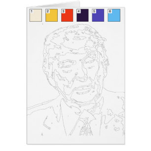 Paint by Numbers Card: Donald Trump 2 Cards
