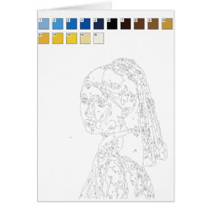 Paint By Numbers Card: Girl with a Pearl Earring Cards