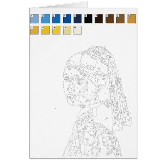 Paint By Numbers Card: Girl with a Pearl Earring Cards