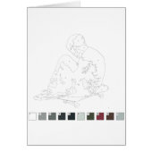 Paint by Numbers Card: Graffiti Skater Kid (Front)