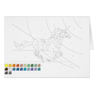 Paint by Numbers Card: Horse Cards