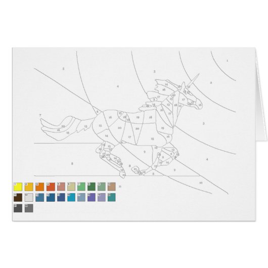 Paint by Numbers Card: Horse Cards (Front Horizontal)