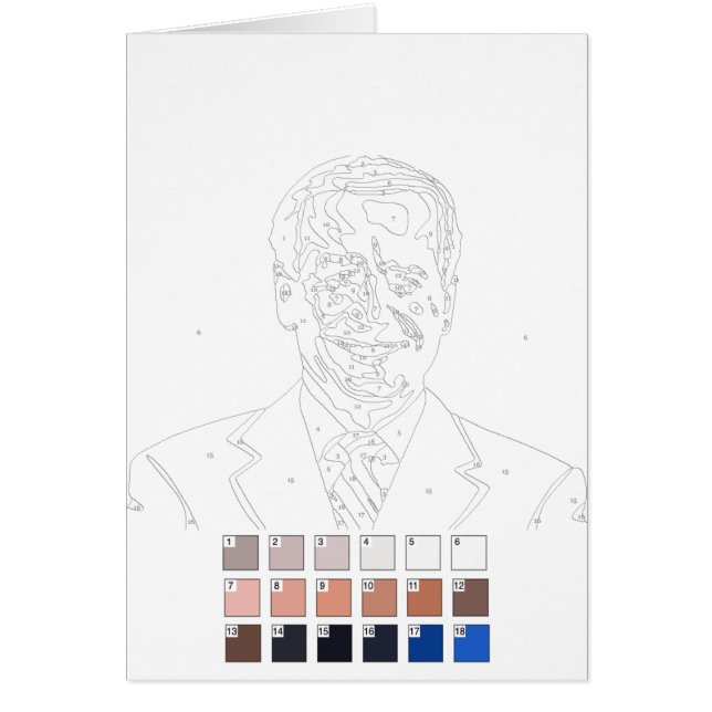 Paint by Numbers Card: Joe Biden Cards (Front)
