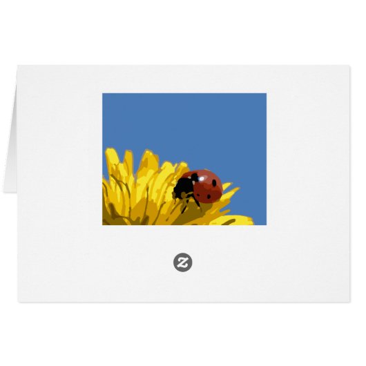Paint by Numbers Card: Ladybird (Back Horizontal)