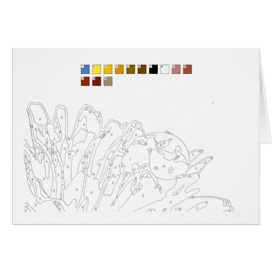 Paint by Numbers Card: Ladybird Cards (Front Horizontal)