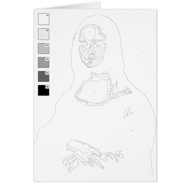 Paint By Numbers Card: Mona Lisa (Front)