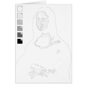 Paint By Numbers Card: Mona Lisa Cards