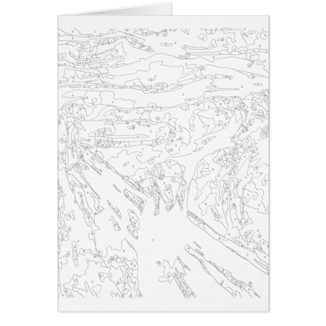 Paint By Numbers Card: The Scream (Front)