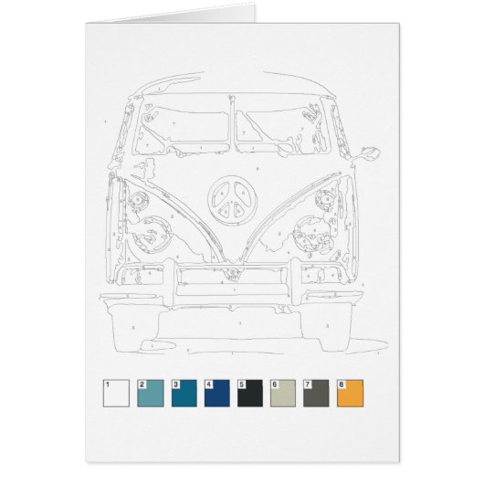 Paint by Numbers Card: Van Cards (Front)