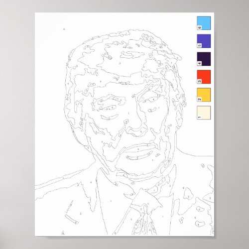 Paint by Numbers Donald Trump 2 Poster
