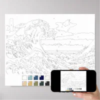 The Great Wave - Paint by Numbers