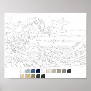 Paint by Numbers Post: The Great Wave off Kanagawa Poster