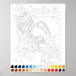 Paint By Numbers: Rosie the Riveter Poster