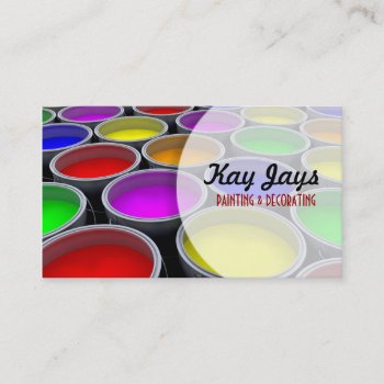 Paint Cans Business Card by Kjpargeter at Zazzle