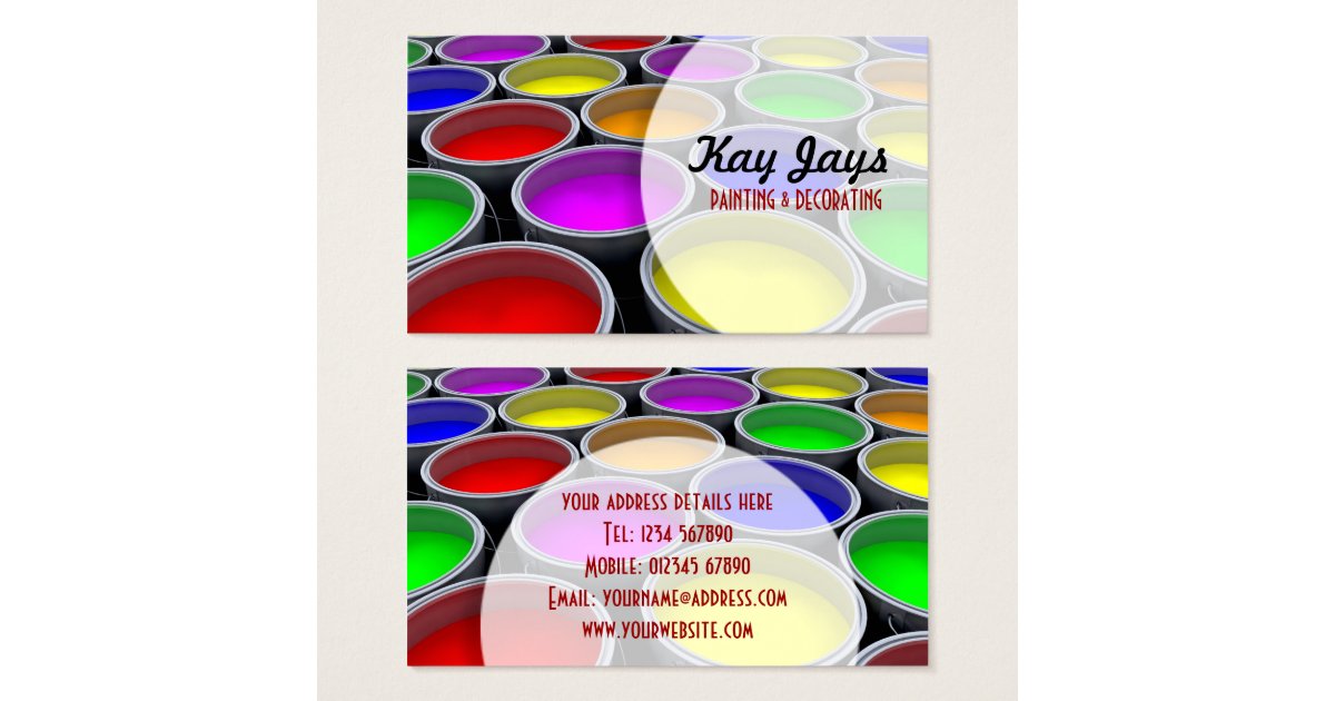 Paint Cans Business Card | Zazzle