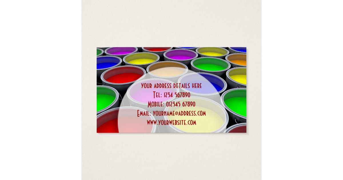 Paint Cans Business Card | Zazzle