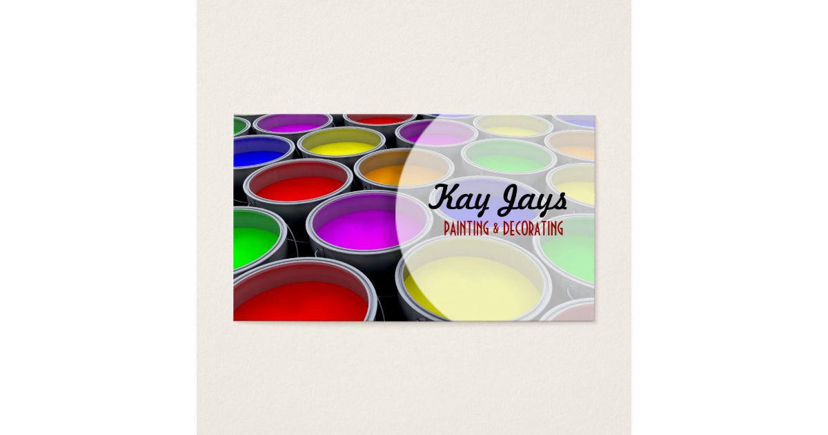 Paint Cans Business Card | Zazzle