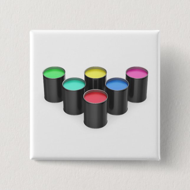 Paint cans with different colors button (Front)