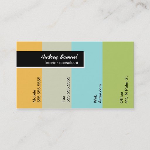 Customizable Paint Chip Business Card