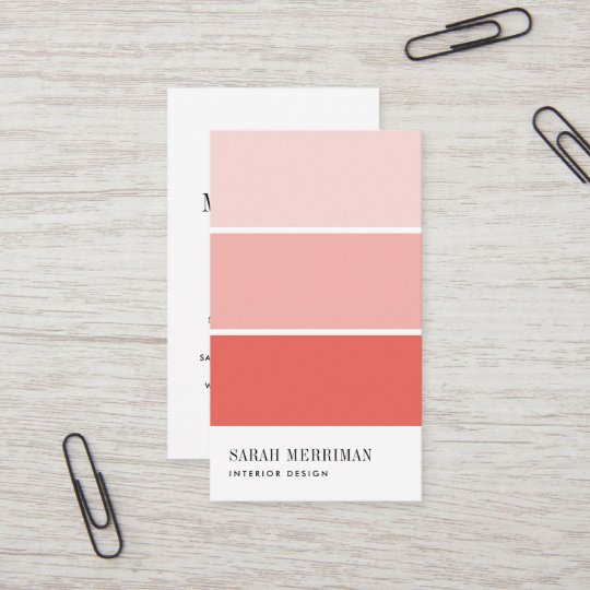 Paint Chip Editable Color Interior Designer Business Card