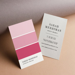 Paint Chip Editable Color Interior Designer Business Card
