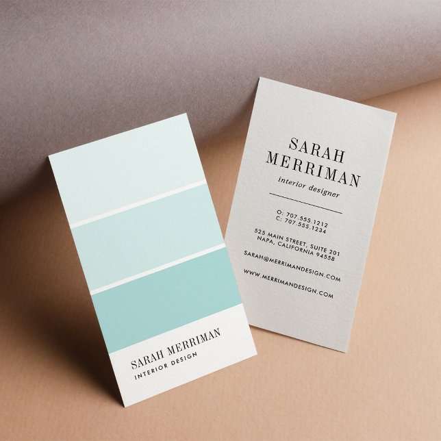 Paint Chip | Editable Color Interior Designer Business Card (Creator Uploaded)