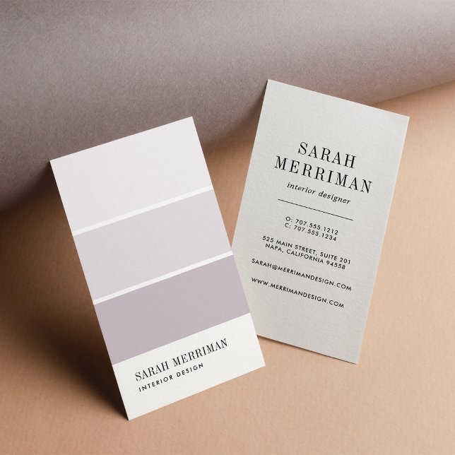 Paint Chip | Editable Color Interior Designer Business Card (Creator Uploaded)
