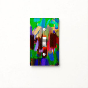 Paint Color Brush Stroke Background #16 Light Switch Cover