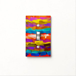 Paint Color Brush Stroke Background #5 Light Switch Cover