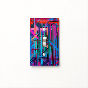 Paint Color Brush Stroke Background #9 Light Switch Cover