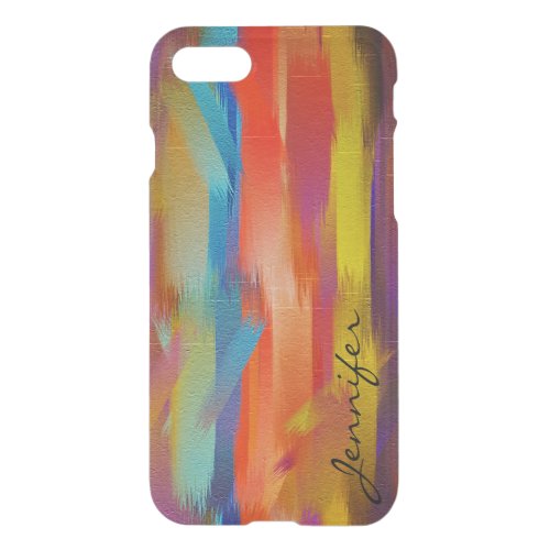 Paint Color Splatter Brush Stroke 21 iPhone SE87 Case