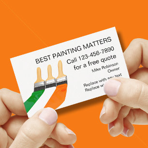 Paint Contractor House Painter Business Carda Card