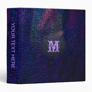 Paint Dark Blue Leather Look Binder