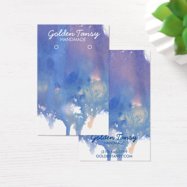 Paint Drip Earring Necklace Jewelry Display Card (Desk)