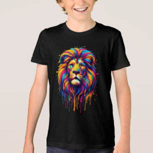Paint Drip Lion Tri-Blend Shirt