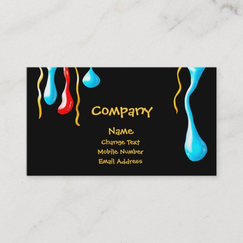 Paint Drips Business Card