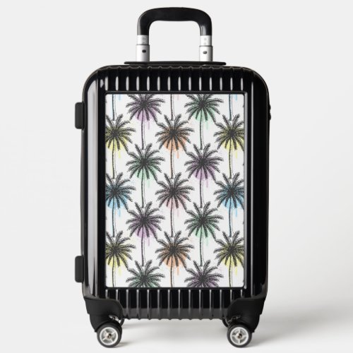 Paint Drop Palm Tree Pattern Luggage
